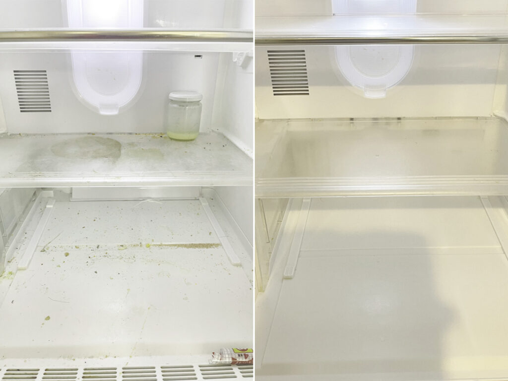 冷蔵庫清掃のbefore/after