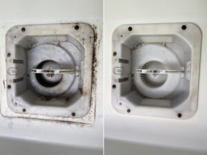 浴室換気扇掃除のbefore/after