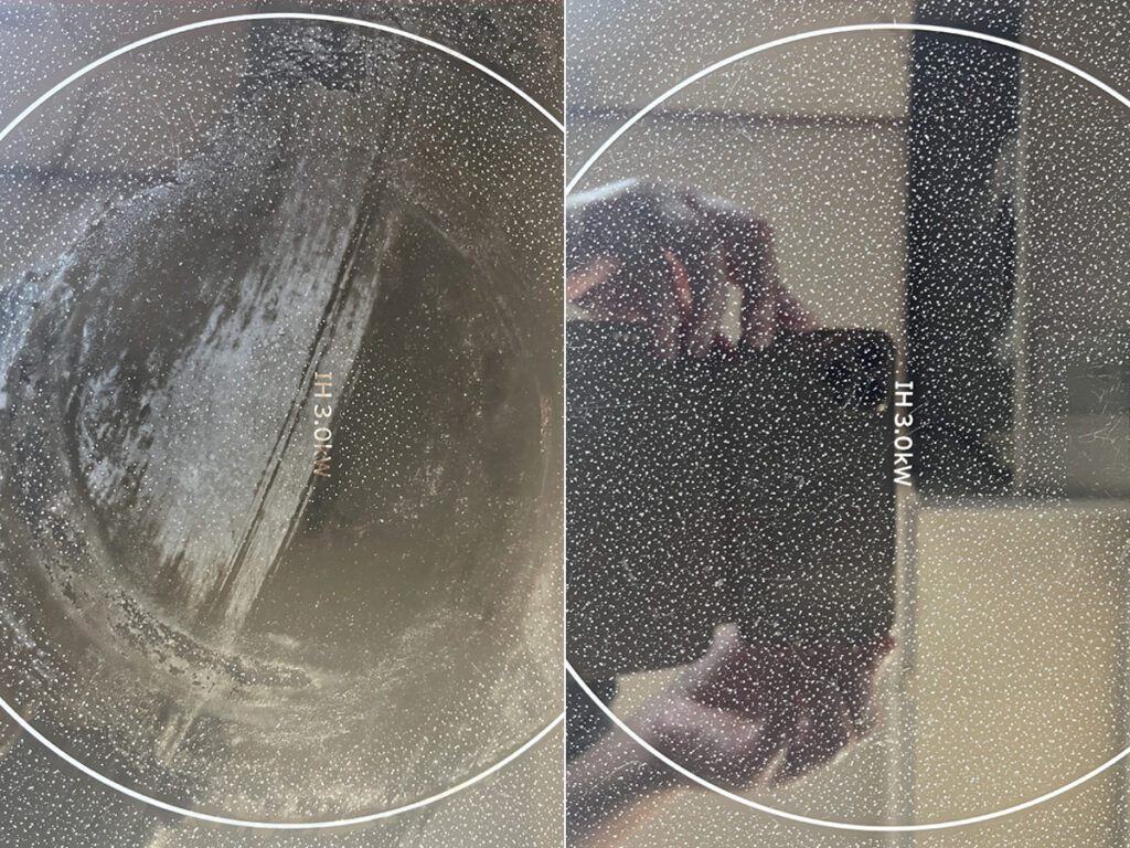 IHコンロ清掃のbefore/after