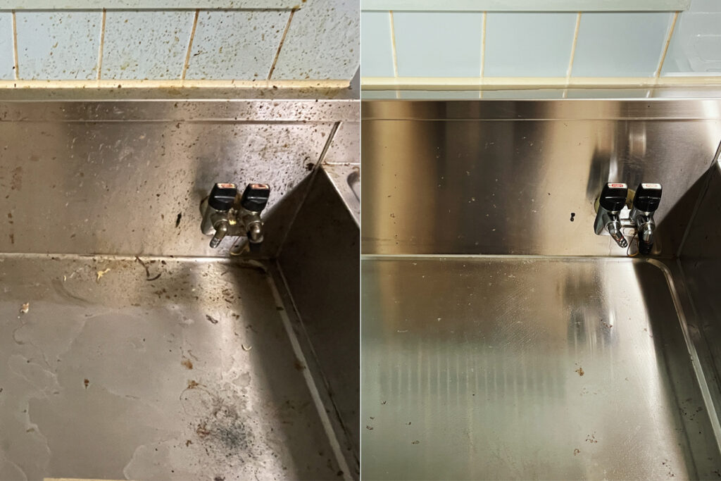 ガスレンジ下のbefore/after